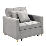 NNEDPE 3-in-1 Convertible Sofa Chair Bed Lounger by Light Grey
