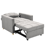 NNEDPE 3-in-1 Convertible Sofa Chair Bed Lounger by Light Grey