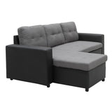 NNEDPE 3-Seater Corner Sofa Bed Storage Lounge Chaise Couch Grey