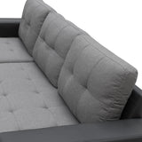 NNEDPE 3-Seater Corner Sofa Bed Storage Lounge Chaise Couch Grey