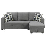 NNEDPE Fontana Pullout Sofa Bed with Storage Chaise Lounge  - Grey