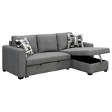 NNEDPE Fontana Pullout Sofa Bed with Storage Chaise Lounge  - Grey