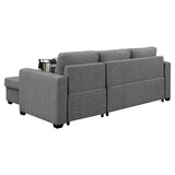 NNEDPE Fontana Pullout Sofa Bed with Storage Chaise Lounge  - Grey
