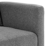 NNEDPE Sarantino Tufted Faux Linen 3-Seater Sofa Bed with Armrests - Light Grey