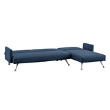 NNEDPE Mia 3-Seater Sofa Bed with Chaise & 3 Pillows by - Blue
