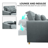NNEDPE 3-in-1 Convertible Sofa Chair Bed by -  Airforce Blue