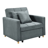 NNEDPE 3-in-1 Convertible Sofa Chair Bed by -  Airforce Blue