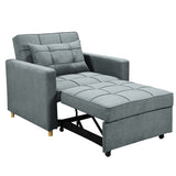 NNEDPE 3-in-1 Convertible Sofa Chair Bed by -  Airforce Blue