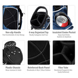 NNECW Ultra Lightweight Golf Bag with 4-Way Top Dividers for Golf Course &amp; Travel-Navy