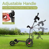 NNECW 3 Wheels Folding Golf Push Cart for Outdoor Use
