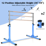 NNECW Gymnastics Training Bar with Non-slipping Rubber Pads for Indoor