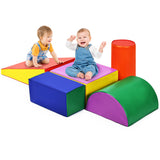 NNECW Kid Crawl Climb Foam Shapes Playset for Toddler - Multicolour