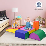 NNECW Kid Crawl Climb Foam Shapes Playset for Toddler - Multicolour