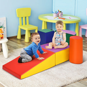 NNECW Kid Crawl Climb Foam Shapes Playset for Toddler - Multicolour