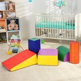 NNECW Kid Crawl Climb Foam Shapes Playset for Toddler - Multicolour