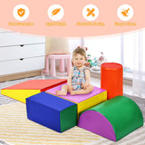 NNECW Kid Crawl Climb Foam Shapes Playset for Toddler - Multicolour