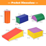 NNECW Kid Crawl Climb Foam Shapes Playset for Toddler - Multicolour