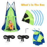NNECW 2 in 1 Tree Tent Swing Set with Adjustable Hanging Ropes