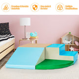 NNECW 4-Piece Kids Climb Crawl Playset for Nursery &amp; Kindergarten-Blue