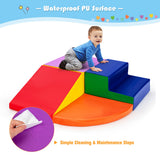 NNECW 4-Piece Kids Climb Crawl Playset for Kindergarten-Orange