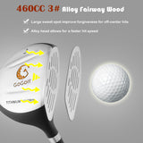 NNECW Junior Complete Golf Club Set with Lightweight Design for Kids-Yellow
