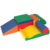 NNECW 7-Piece Climb and Crawl Activity Play Set with Zippered Cover-Multicolour