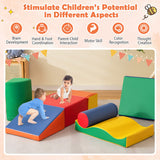 NNECW 7-Piece Climb and Crawl Activity Play Set with Zippered Cover-Multicolour