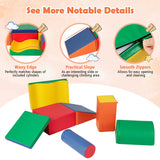 NNECW 7-Piece Climb and Crawl Activity Play Set with Zippered Cover-Multicolour
