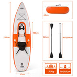 NNECW Inflatable Kayak with Adjustable Aluminum Oars for 1 Person-Orange