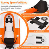 NNECW Inflatable Kayak with Adjustable Aluminum Oars for 1 Person-Orange