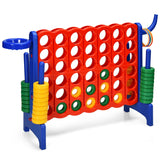 NNECW Premium Plastic Jumbo Connect 4 Game with 42 Jumbo Rings-Blue