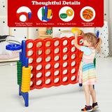 NNECW Premium Plastic Jumbo Connect 4 Game with 42 Jumbo Rings-Blue