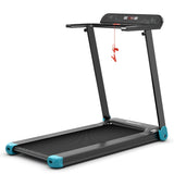 NNECW Folding Electric Treadmill with 12 Preset Programs for Home-Navy