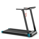 NNECW Folding Electric Treadmill with 12 Preset Programs for Home-Navy