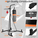 NNECW Heavy Bag Stand with Heavy Bag and Adjustable Speed Bag