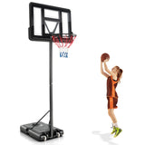 NNECW 130-350cm Height Adjustable Basketball Hoop with 2 Nets