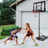 NNECW 130-350cm Height Adjustable Basketball Hoop with 2 Nets