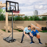 NNECW 130-350cm Height Adjustable Basketball Hoop with 2 Nets