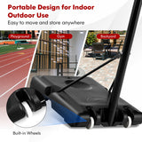 NNECW 130-350cm Height Adjustable Basketball Hoop with 2 Nets