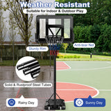 NNECW 5-Level Height Adjustable Basketball Hoop Stand with Backboard for Exercise