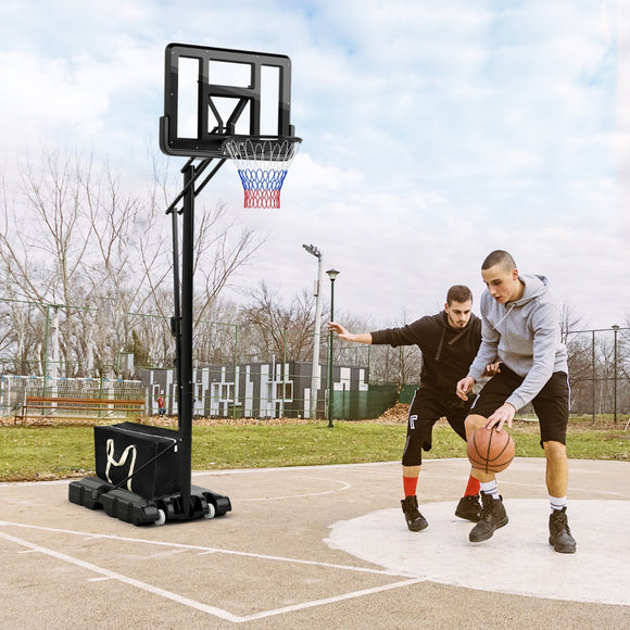 NNECW 5-Level Height Adjustable Basketball Hoop Stand with Backboard for Exercise