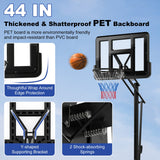 NNECW 5-Level Height Adjustable Basketball Hoop Stand with Backboard for Exercise