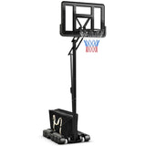 NNECW 5-Level Height Adjustable Basketball Hoop Stand with Backboard for Exercise