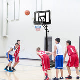 NNECW 5-Level Height Adjustable Basketball Hoop Stand with Backboard for Exercise