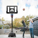 NNECW 5-Level Height Adjustable Basketball Hoop Stand with Backboard for Exercise