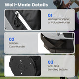 NNECW Golf Cart Bag with 14 Way Top Dividers 9 Pockets and Cooler Bag-Black