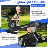 NNECW Golf Cart Bag with 14 Way Top Dividers 9 Pockets and Cooler Bag-Black