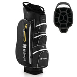 NNECW Golf Cart Bag with 15 Way Top Dividers Including Individual Putter Well-Black