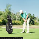 NNECW Golf Cart Bag with 15 Way Top Dividers Including Individual Putter Well-Black