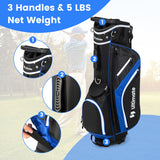 NNECW Golf Stand Bag with 14 Way Top Dividers & 6 Pockets & Cooler Bag